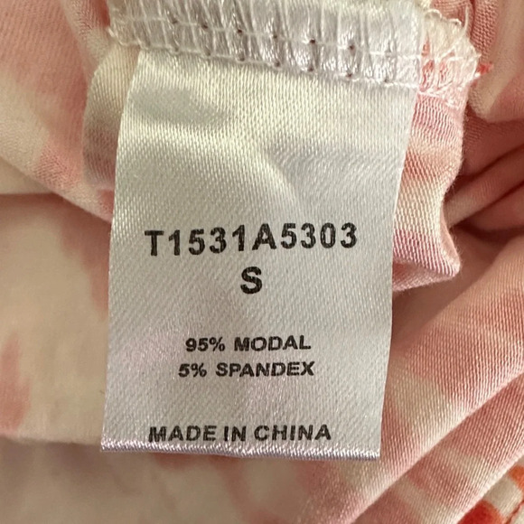 Tart Vibrant Coral and White Patterned Midi Dress - Picture 5 of 6